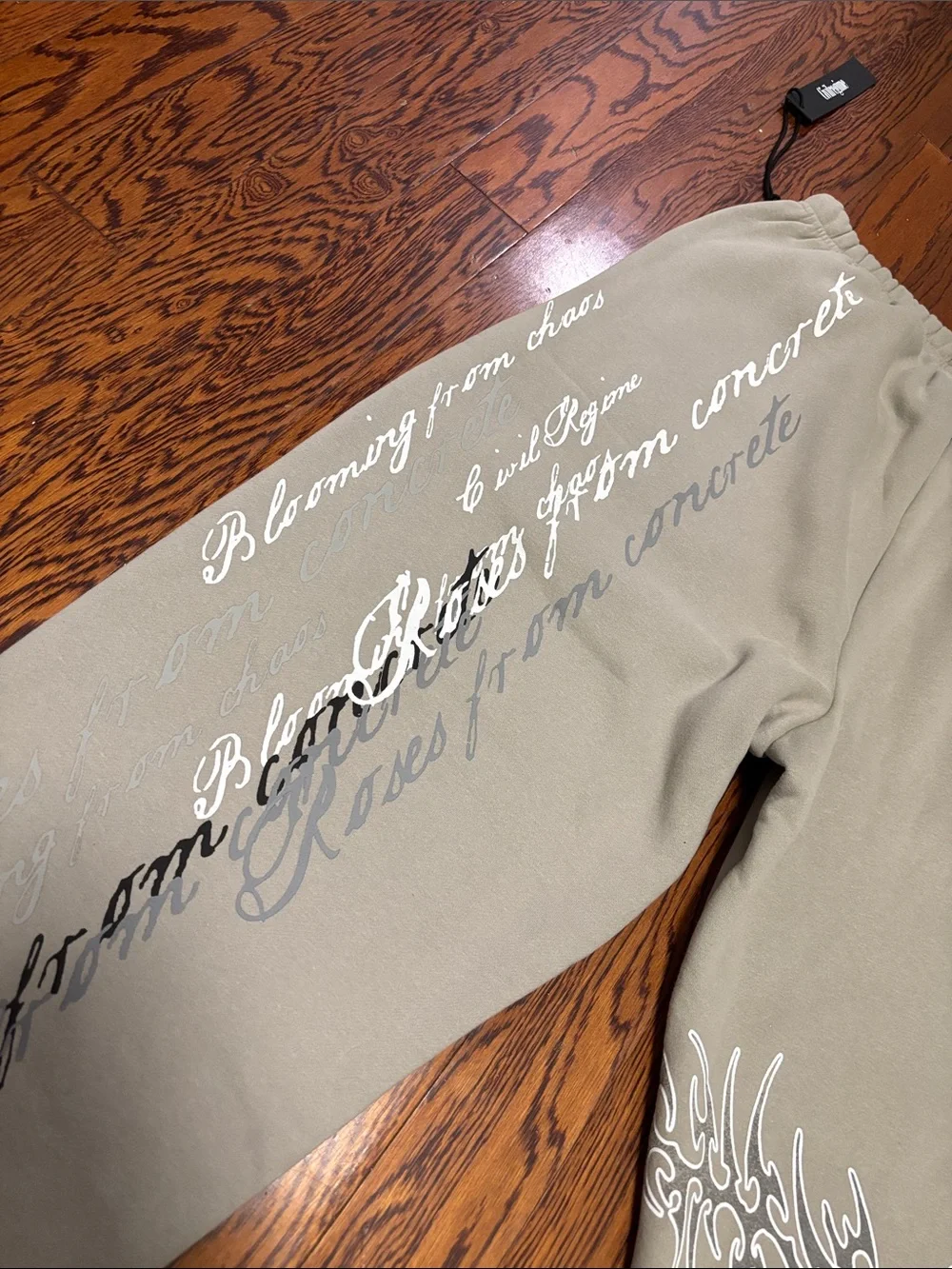 Civil Regime No Mercy Ash Gray Sweatpants Joggers Size: Large NWT oversized - Picture 3 of 8